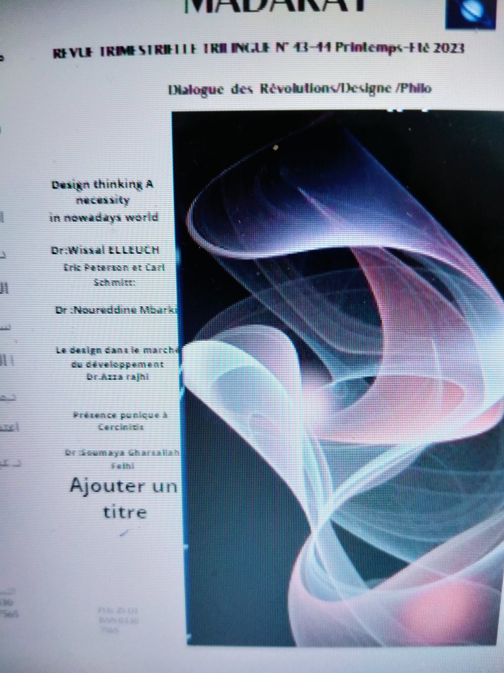 Couverture française Madarat N° 43-44
